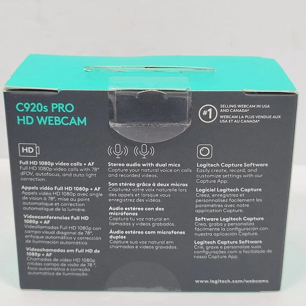 Logitech C920s Pro HD Webcam With Privacy Shutter Full HD 1080p NEW